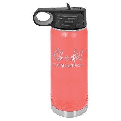 Polar Camel 20oz Coral Stainless Steel Water Bottle