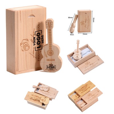 Wooden Guitar USB Flash Drive