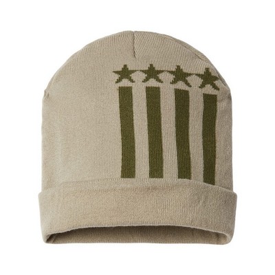 Cap America® USA Made Patriotic Cuffed Beanie