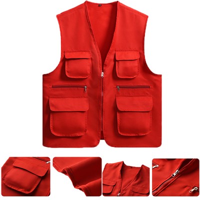 Multi-Pocket Vest Work Clothes