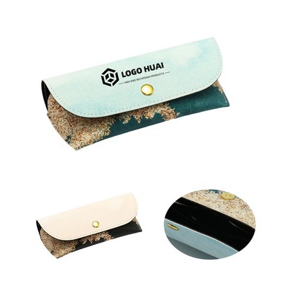 Portable Leather Pressure Resistant Sunglass Case