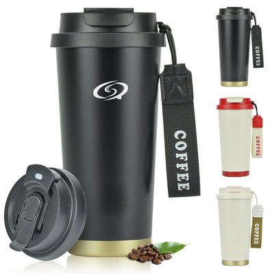 17 Oz Dual - Drink 316 Stainless Steel Insulated Coffee Mug