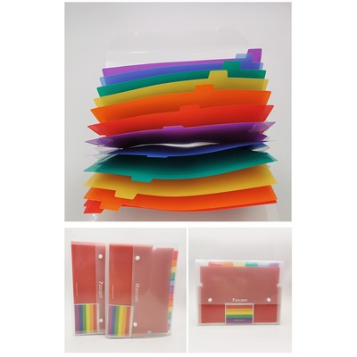 13 Pocket Rainbow Index Accordion Document File