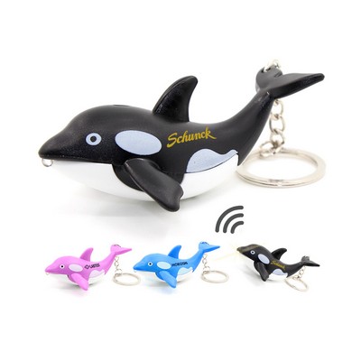 Orca Whale LED Keychain