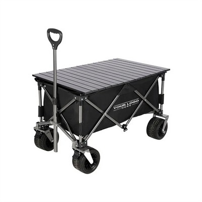 Camping Park Wagon Cart with Aluminum Table Plate