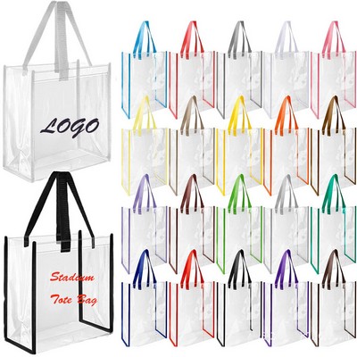 Stadium Approved Clear Zipper Tote Bag