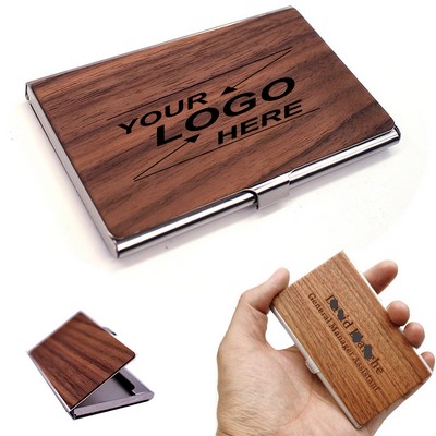 Custom Wooden Business Card Holder