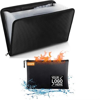 Fireproof Fire and Water Resistant Money Document Bag