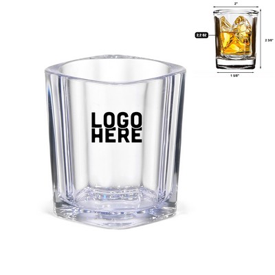 2.2 oz Mini Square Whiskey Shot Glasses