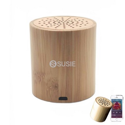 Bamboo Plastic Compact Bluetooth Speaker