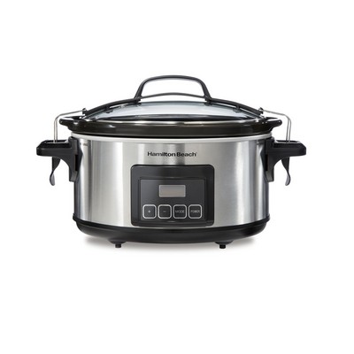 Hamilton Beach 33561 Stay Or Go Programmable Slow Cooker, 6 Quart, Stainless Steel