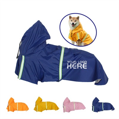 Reflective Strip Dog Raincoat