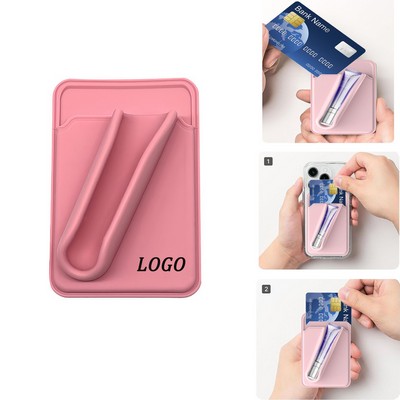 Adhesive Lip Gloss Balm Phone Card Holder