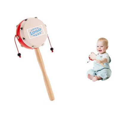 Wooden Baby Rattle Drum