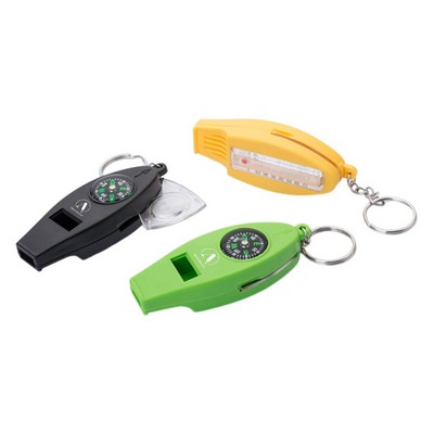 Compass Whistle Keychain