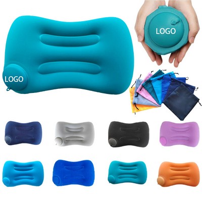 Inflatable Pillow With Drawstring Pouch