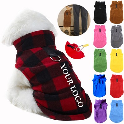 Dog Thickened Warm Solid Color Vest Polar Fleece Jacket