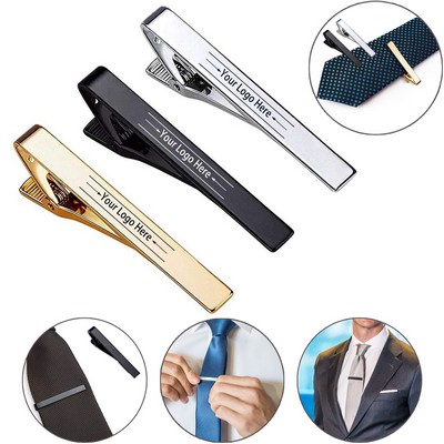 Customizable Tie Clips in Gold, Black, And Silver Finishes