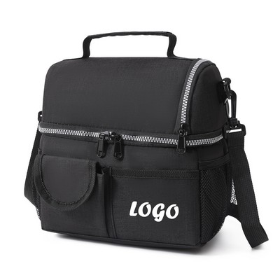 Double Layer Insulated Lunch Cooler Bag