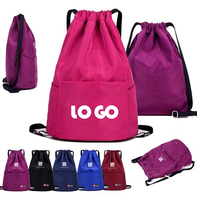 Nylon Drawstring Backpack