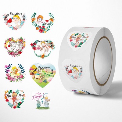 Rolls of Love Angel Seal Stickers Colorful Stickers