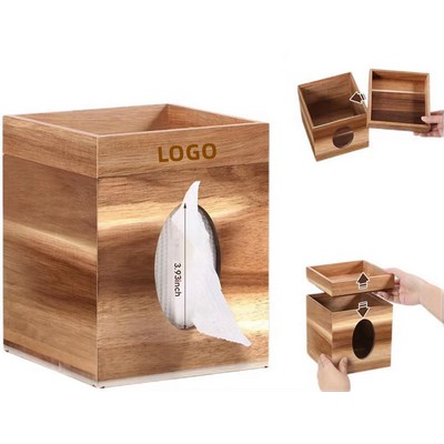 Detachable Wooden Tissue Box