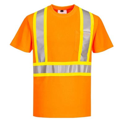 Hi-Vis X Back Contrast Tape T-Shirt S/S