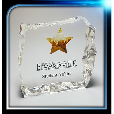 Lucite Ice Effect Award (3"x3"x7/8")