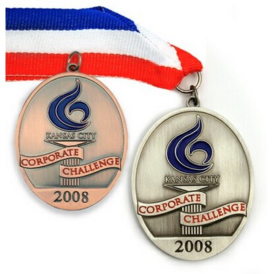 Zinc Die Cast Award Medal (up to 2-1/2")