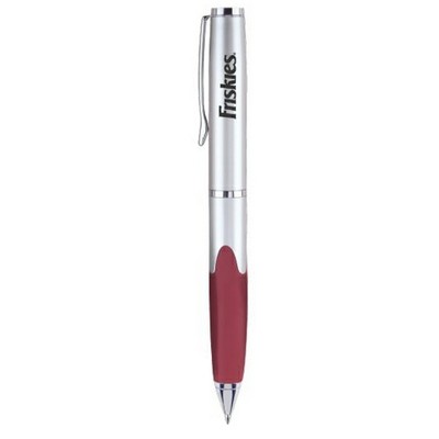 Twist Action Modern Style Ballpoint Pen w/ Soft Rubber Grip