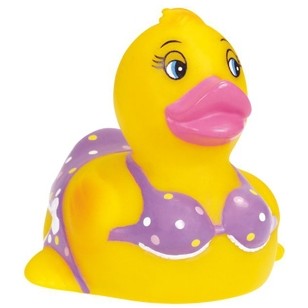 Rubber Itsy Bitsy Bikini Duck© (Polka Dots)