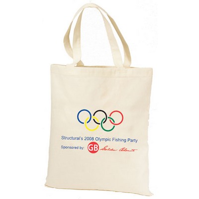 Biodegradable Eco Friendly Natural Beige Cotton Tote Bag (15"x16")