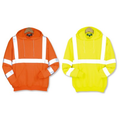 Class 3 Pullover Hooded Safety Sweatshirt