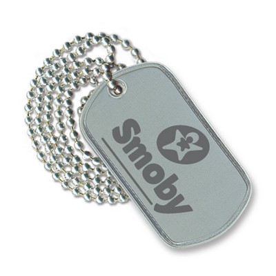 Laser Etched Dog Tag w/ 24" Neck Chain