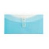 Blueberry Blue 2 Pocket Check Size Poly Envelope (9 ¾"x5 ¼")