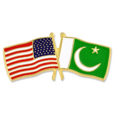 USA & Pakistan Flag Pin