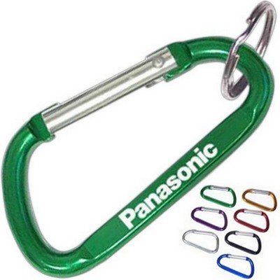 8cm Aluminum Carabiner w/Key Ring