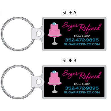 Chrome Plastic Signature Dome Key Tags