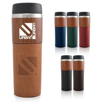 14 Oz. Alta Series Woodgrain Tumbler w/Sleeve