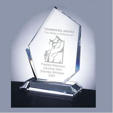 Crystal Prestige Summit Award (8 3/4"x6"x3")