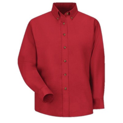 Red Kap™ Women's Long Sleeve Poplin Dress Shirt - Red