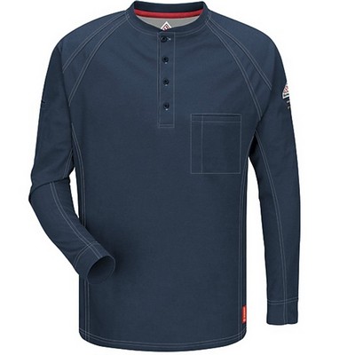 iQ Series® Men's Comfort Knit Long Sleeve Henley - Dark Blue