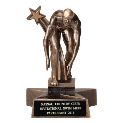 Resin Male Swimming Trophy