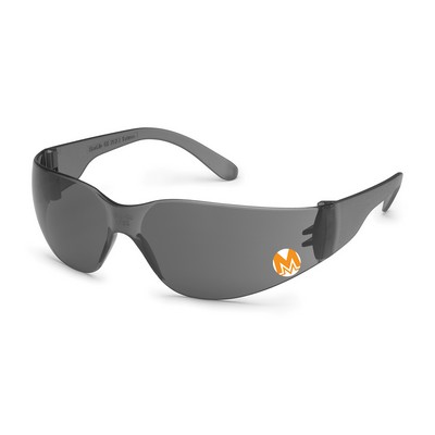 Grey frame, universal-fit temple, grey lens, Starlite safety glasses