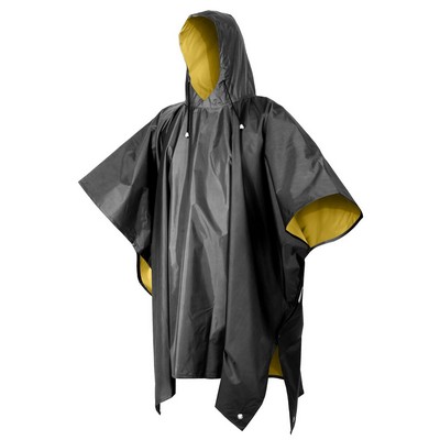 Reversible Black/Yellow PVC Poncho