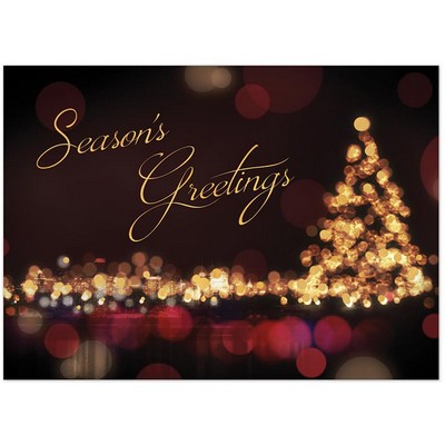 Classic-City Lights Holiday Greeting Card