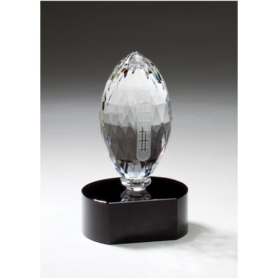 Touch Down Optic Crystal Football Trophy - 6 3/4'' h