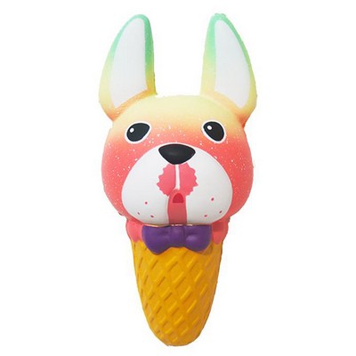 Slow Rising Scented Frenchie Ice Cream-Rainbow Squishy