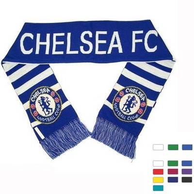 Bamtton™ Stadium Knit Scarf Soccer Scarves With Fringe