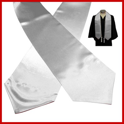 Blank Grey / Silver Graduation Stole